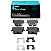 Ceramic Brake Pads & Hardware Kit, 2006-2014 Mopar, Position: Rear