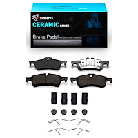 Ceramic Brake Pads & Hardware Kit, 2002-2008 Mini, Position: Rear