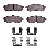 Ceramic Brake Pads & Hardware Kit, 2004-2006 Ford/Lincoln/Mercury/Mazda, Position: Rear