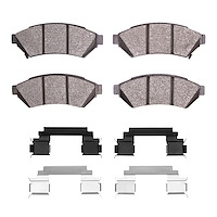 Ceramic Brake Pads & Hardware Kit, 2004-2015 GM, Position: Front