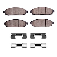 Ceramic Brake Pads & Hardware Kit, 2005-2010 Mopar, Position: Front