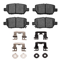 Ceramic Brake Pads & Hardware Kit, 2005-2012 Acura/Honda, Position: Rear
