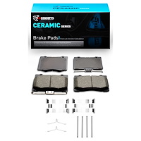 Ceramic Brake Pads & Hardware Kit, 2005-2012 Acura/Honda, Position: Front