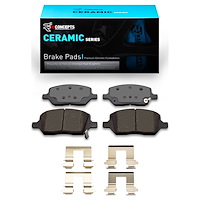 Ceramic Brake Pads & Hardware Kit, 2005-2015 GM, Position: Rear