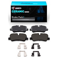 Ceramic Brake Pads & Hardware Kit, 2005-2016 Land Rover, Position: Rear