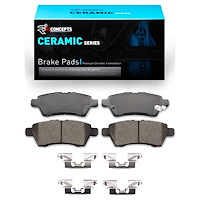 Ceramic Brake Pads & Hardware Kit, 2005-2012 Infiniti/Nissan, Position: Rear