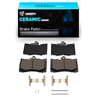 Ceramic Brake Pads & Hardware Kit, Fits Select Lexus/Toyota/Scion, Position: Front