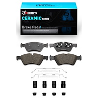 Ceramic Brake Pads & Hardware Kit, 2005-2012 Mercedes-Benz, Position: Front
