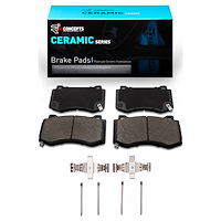 Ceramic Brake Pads & Hardware Kit, Fits Select Mopar, Position: Front