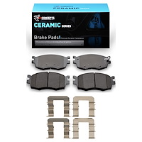 Ceramic Brake Pads & Hardware Kit, 2006-2012 Fits Multiple Makes/Models, Position: Front