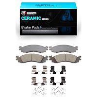Ceramic Brake Pads & Hardware Kit, 2006-2012 Ford/Lincoln/Mercury/Mazda, Position: Front