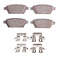 Ceramic Brake Pads & Hardware Kit, 2006-2013 Ford/Lincoln/Mercury/Mazda, Position: Rear
