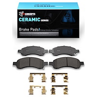 Ceramic Brake Pads & Hardware Kit, 2006-2012 GM, Position: Front