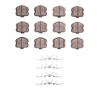 Ceramic Brake Pads & Hardware Kit, 2006-2013 GM, Position: Front