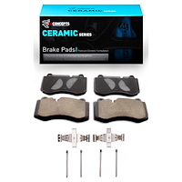 Ceramic Brake Pads & Hardware Kit, 2007-2014 Mercedes-Benz, Position: Front