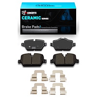 Ceramic Brake Pads & Hardware Kit, 2005-2016 Fits Multiple Makes/Models, Position: Rear