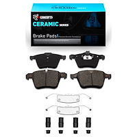 Ceramic Brake Pads & Hardware Kit, 2007-2018 Fits Multiple Makes/Models, Position: Front