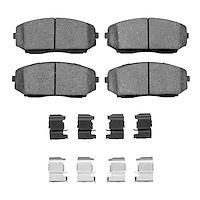 Ceramic Brake Pads & Hardware Kit, Fits Select Ford/Lincoln/Mercury/Mazda, Position: Front