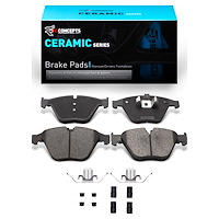 Ceramic Brake Pads & Hardware Kit, 2007-2015 BMW, Position: Front