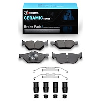 Ceramic Brake Pads & Hardware Kit, 2006-2015 BMW, Position: Rear