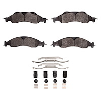 Ceramic Brake Pads & Hardware Kit, 2007-2009 Ford/Lincoln/Mercury/Mazda, Position: Front