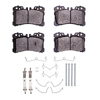 Ceramic Brake Pads & Hardware Kit, Fits Select Lexus/Toyota/Scion, Position: Front