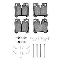 Ceramic Brake Pads & Hardware Kit, Fits Select Lexus/Toyota/Scion, Position: Rear