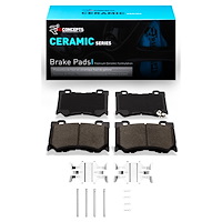 Ceramic Brake Pads & Hardware Kit, Fits Select Infiniti/Nissan, Position: Front