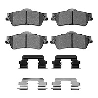 Ceramic Brake Pads & Hardware Kit, 2008-2017 GM, Position: Rear