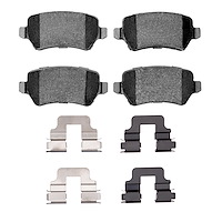 Ceramic Brake Pads & Hardware Kit, 2002-2008 GM, Position: Rear