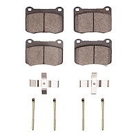 Ceramic Brake Pads & Hardware Kit, 2008-2014 Lexus/Toyota/Scion, Position: Rear