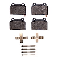 Ceramic Brake Pads & Hardware Kit, 2008-2015 Mitsubishi, Position: Rear