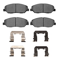 Ceramic Brake Pads & Hardware Kit, 2009-2011 Kia/Hyundai/Genesis, Position: Front