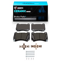 Ceramic Brake Pads & Hardware Kit, 2009-2014 Kia/Hyundai/Genesis, Position: Front