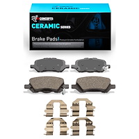 Ceramic Brake Pads & Hardware Kit, 2009-2015 Lexus/Toyota/Scion, Position: Rear