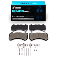 Ceramic Brake Pads & Hardware Kit, Fits Select Fits Multiple Makes/Models, Position: Front