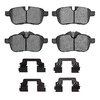 Ceramic Brake Pads & Hardware Kit, 2009-2016 BMW, Position: Rear