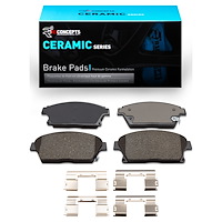 Ceramic Brake Pads & Hardware Kit, 2011-2019 GM, Position: Front