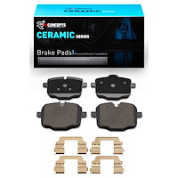 Ceramic Brake Pads & Hardware Kit, 2011-2019 BMW, Position: Rear