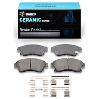 Ceramic Brake Pads & Hardware Kit, 2011-2017 GM, Position: Front