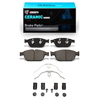 Ceramic Brake Pads & Hardware Kit, 2011-2018 Audi/Porsche/Volkswagen, Position: Front