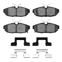 Ceramic Brake Pads & Hardware Kit, 2012-2014 Ford/Lincoln/Mercury/Mazda, Position: Rear