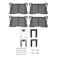 Ceramic Brake Pads & Hardware Kit, 2012-2017 Kia/Hyundai/Genesis, Position: Front