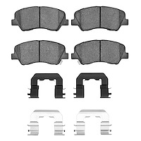 Ceramic Brake Pads & Hardware Kit, 2012-2017 Fits Multiple Makes/Models, Position: Front