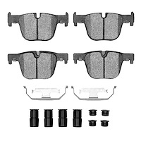 Ceramic Brake Pads & Hardware Kit, 2012-2020 BMW, Position: Rear