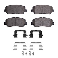 Ceramic Brake Pads & Hardware Kit, Fits Select Ford/Lincoln/Mercury/Mazda, Position: Front