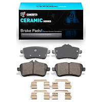 Ceramic Brake Pads & Hardware Kit, 2012-2020 Mercedes-Benz, Position: Rear