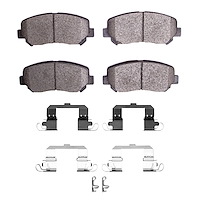 Ceramic Brake Pads & Hardware Kit, 2013-2016 Mopar, Position: Front