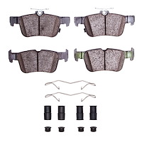 Ceramic Brake Pads & Hardware Kit, Fits Select Ford/Lincoln/Mercury/Mazda, Position: Rear