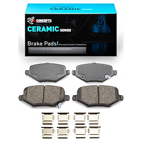Ceramic Brake Pads & Hardware Kit, 2012-2016 Mopar, Position: Rear